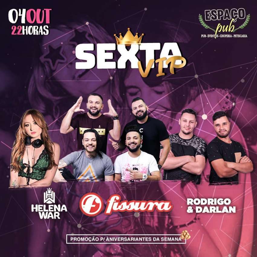 Sexta Vip | Espaço Pub Pizzaria Comilão | OndeTemBalada.com