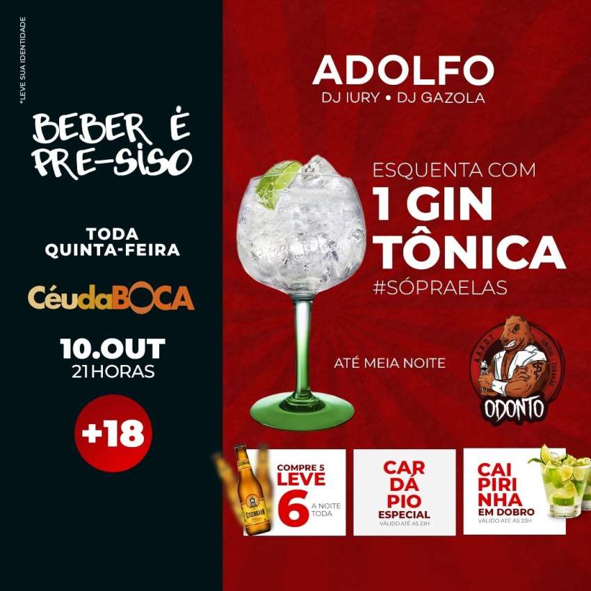 Beber é Pre-siso | Céu da Boca | OndeTemBalada.com