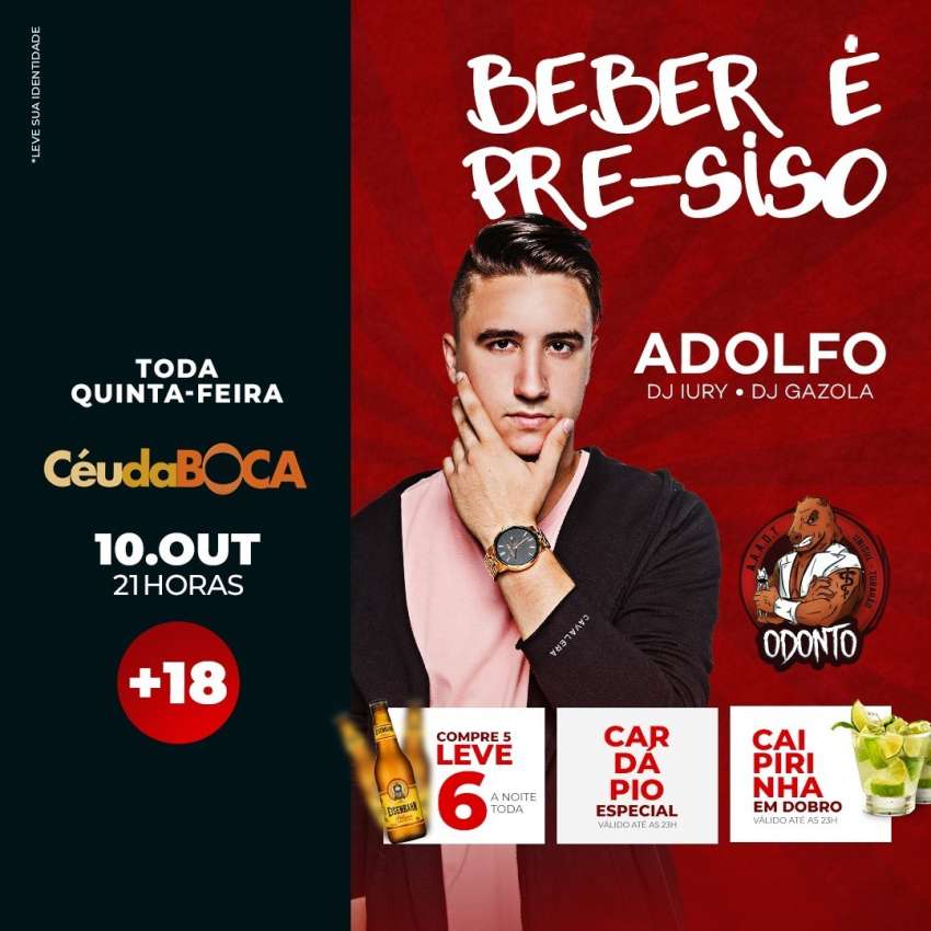 Beber é Pre-siso | Céu da Boca | OndeTemBalada.com