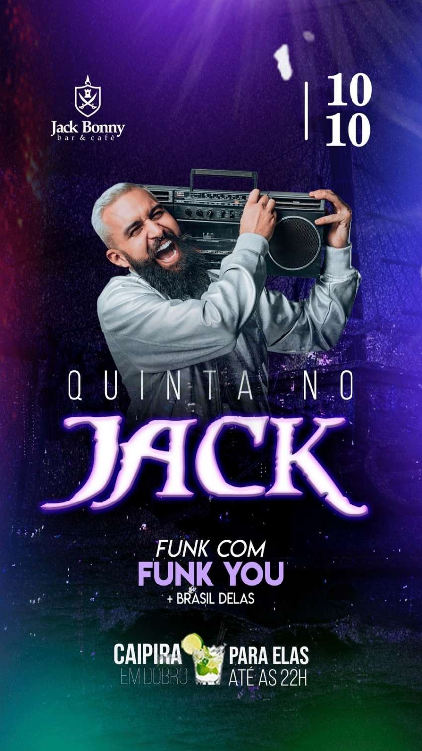 Quinta no Jack | Jack Bonny Bar & café | OndeTemBalada.com