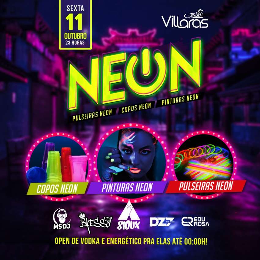 NEON | Villaras | OndeTemBalada.com