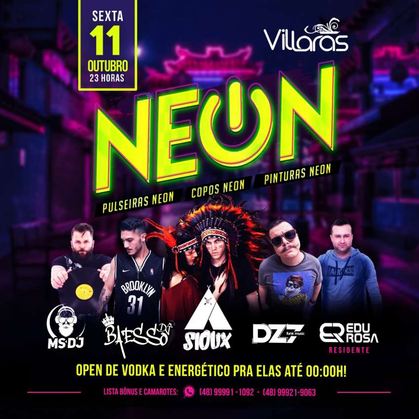 NEON | Villaras | OndeTemBalada.com