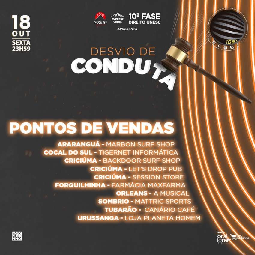 Desvio de Conduta | 1051 Club | OndeTemBalada.com