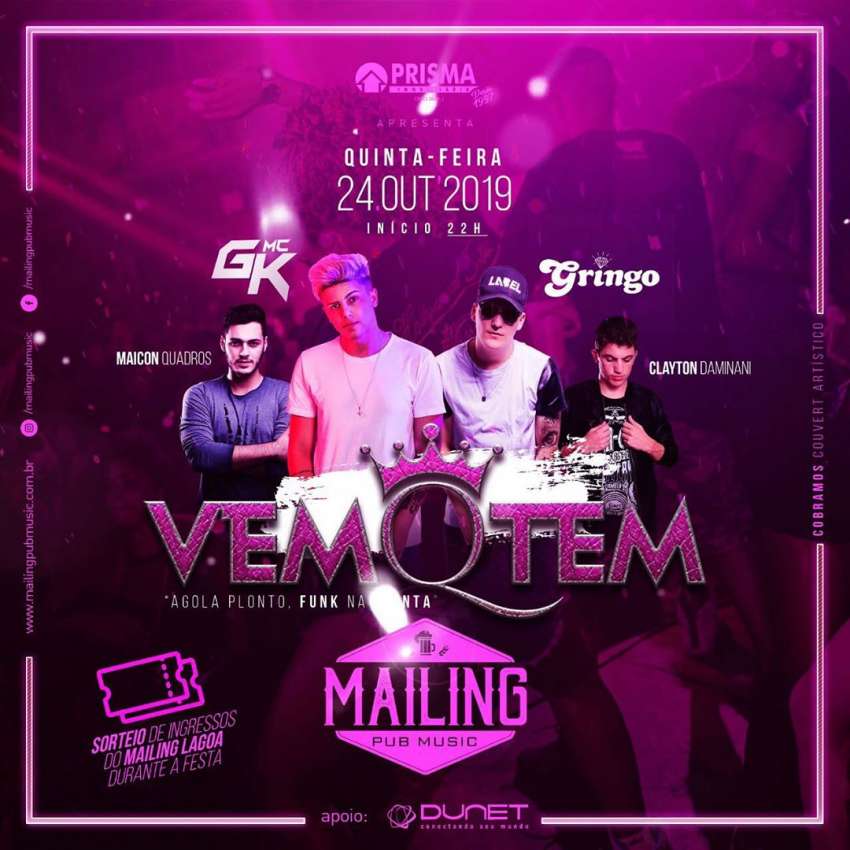 Vem Q Tem | Mailing Pub Music | OndeTemBalada.com