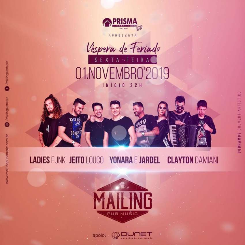 Sexta Mailing | Mailing Pub Music | OndeTemBalada.com