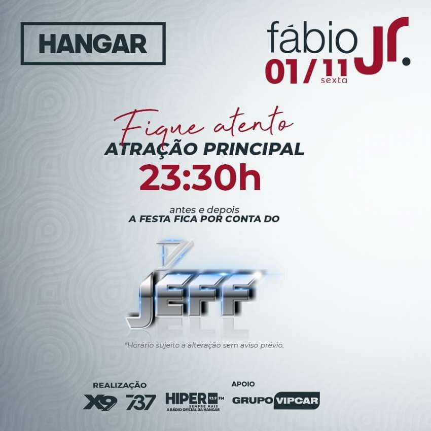 Fábio Jr. | Hangar | OndeTemBalada.com