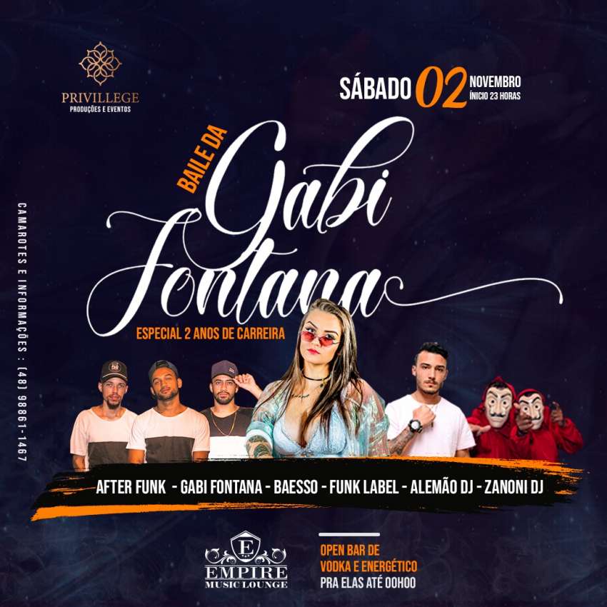 Baile da Gabi Fontana | Empire Music Louge | OndeTemBalada.com