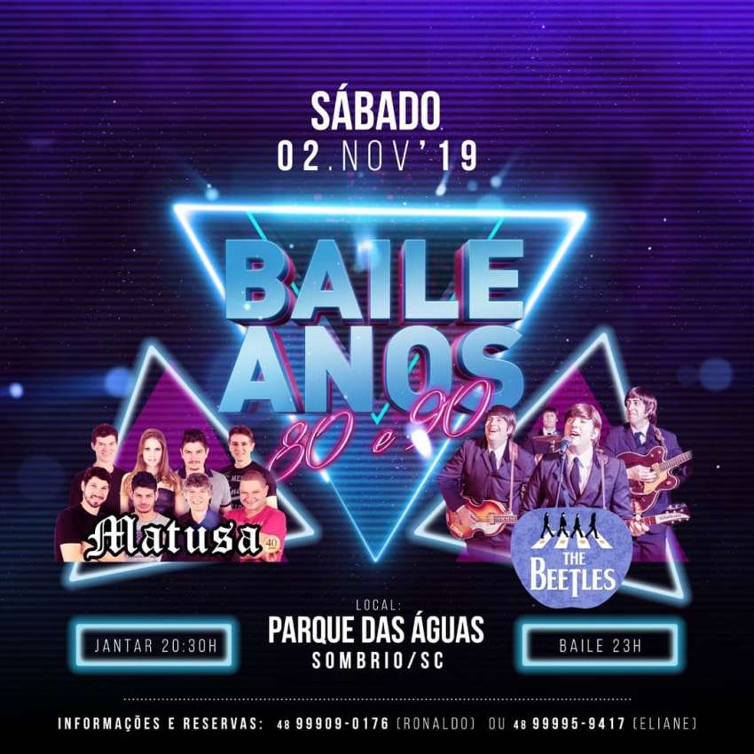 Baile Anos 80 e 90 | Parque das Águas | OndeTemBalada.com