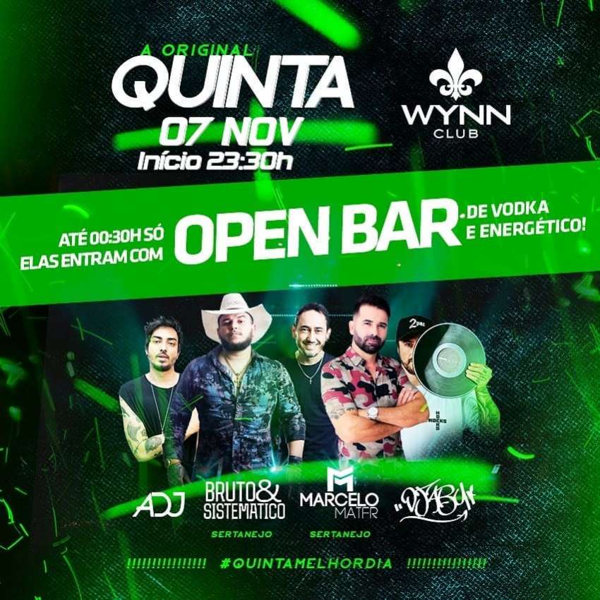 Quinta a Original | Wynn Club | OndeTemBalada.com