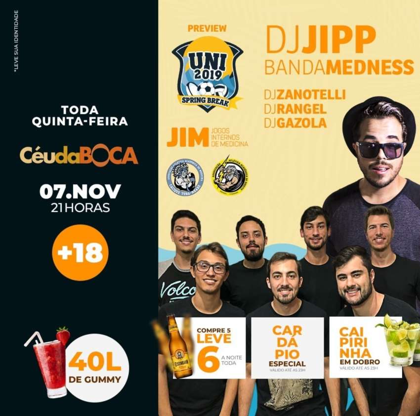 Preview UNI 2019 Spring Break | Céu da Boca | OndeTemBalada.com