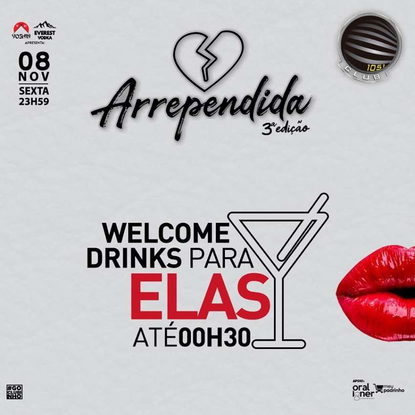 Arrependida 3ª Edição  | 1051 Club | OndeTemBalada.com