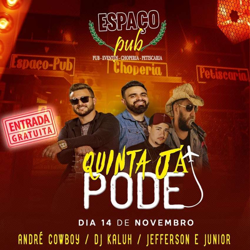 Quinta Pode | Espaço Pub Pizzaria Comilão | OndeTemBalada.com