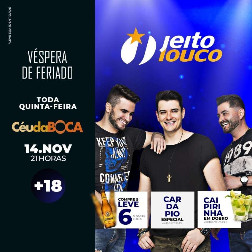 Jeito Louco | Céu da Boca | OndeTemBalada.com