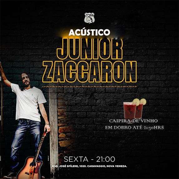 Junior Zaccaron | Texugo Biker's Pub | OndeTemBalada.com