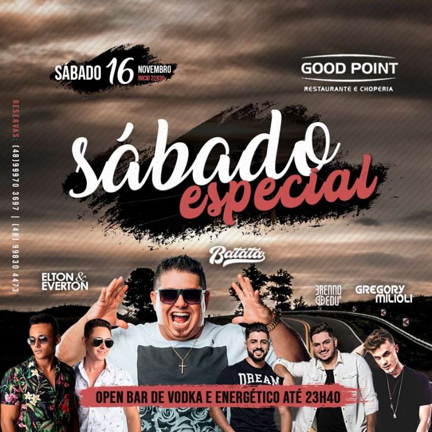 Sábado Especial | Good Point Choperia | OndeTemBalada.com