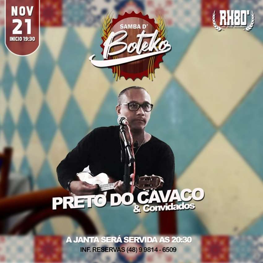 Preto do Cavaco | RH80' Bar | OndeTemBalada.com