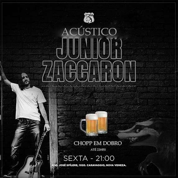 Junior Zaccaron | Texugo Biker's Pub | OndeTemBalada.com