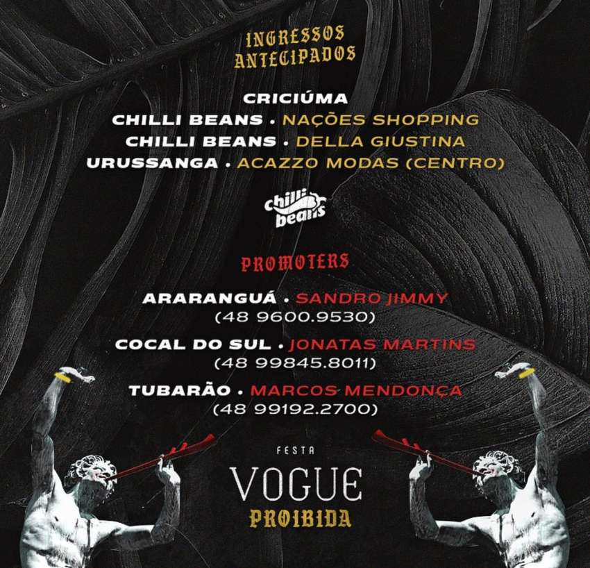 Vogue Proibida | Colher de Chá | OndeTemBalada.com