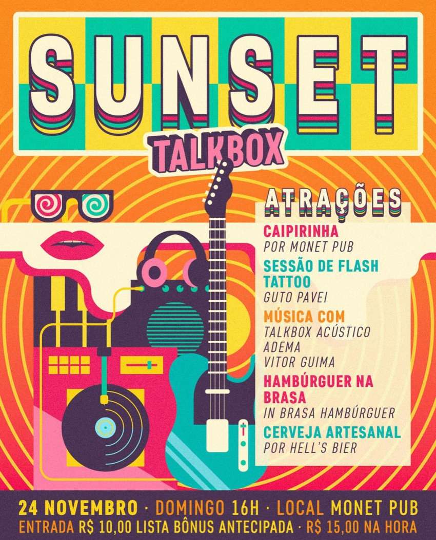 Sunset Talkbox | Monet Pub | OndeTemBalada.com