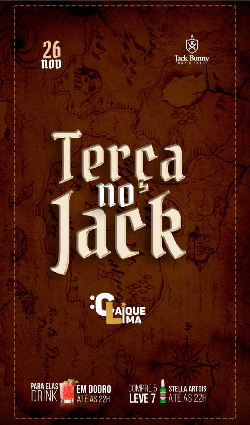 Terça No Jack | Caíque Lima | Jack Bonny Bar & café | OndeTemBalada.com