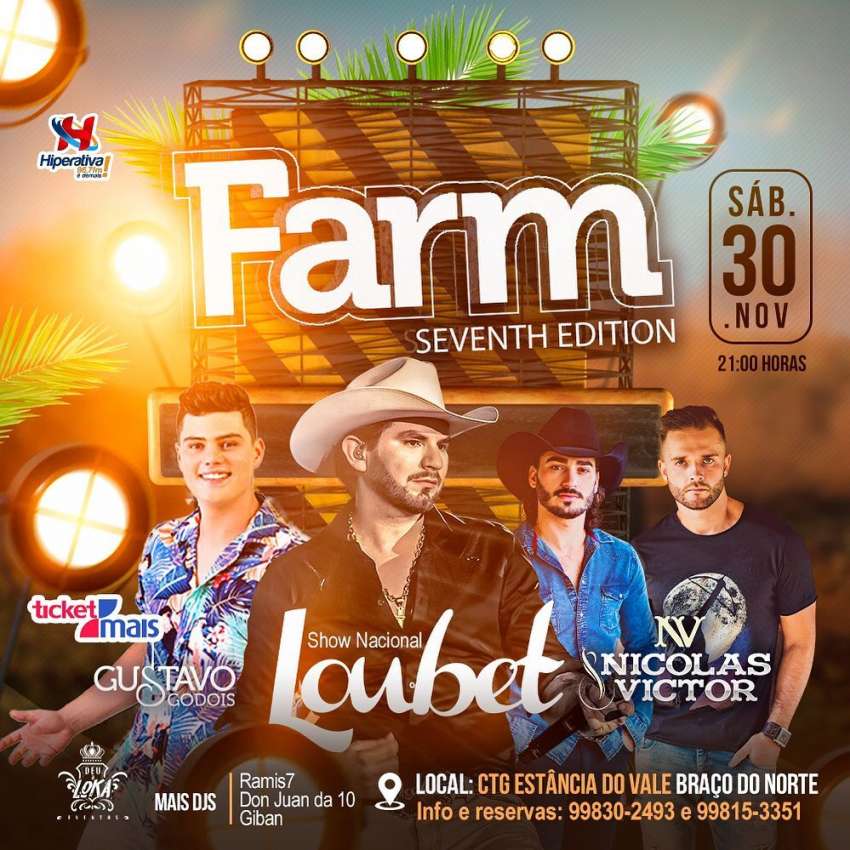 Farm | Loubet | Centro de Eventos Expovale | OndeTemBalada.com