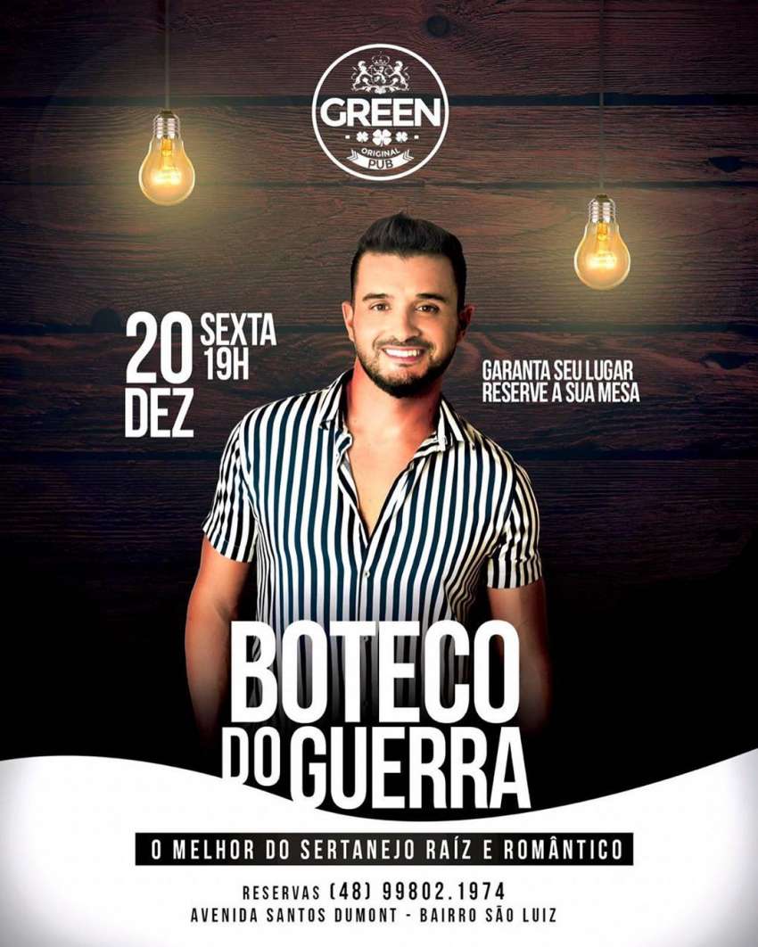 Boteco do Guerra | Green Original Pub | OndeTemBalada.com