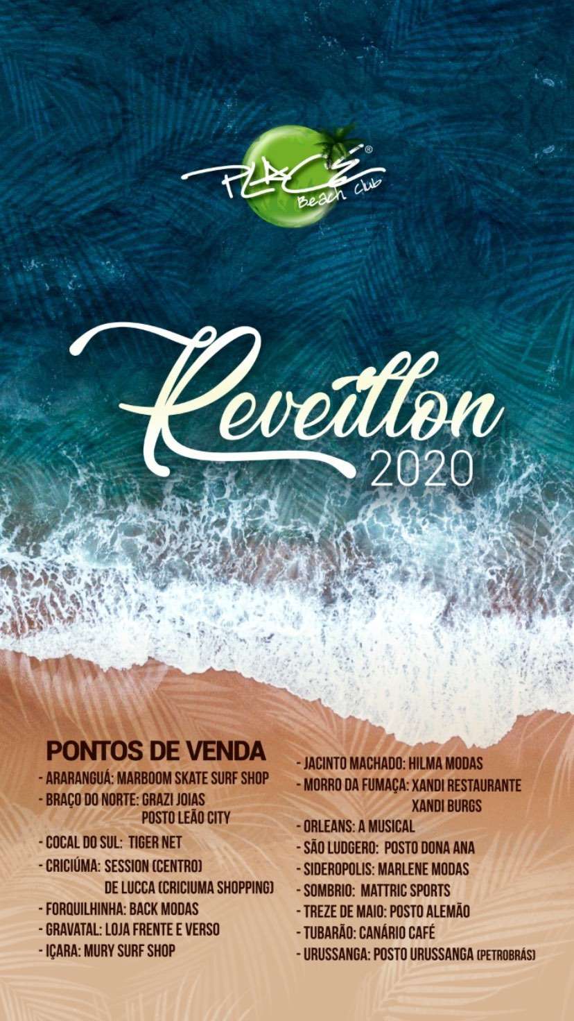 Reveillon 2020 | Place Beach Club | OndeTemBalada.com