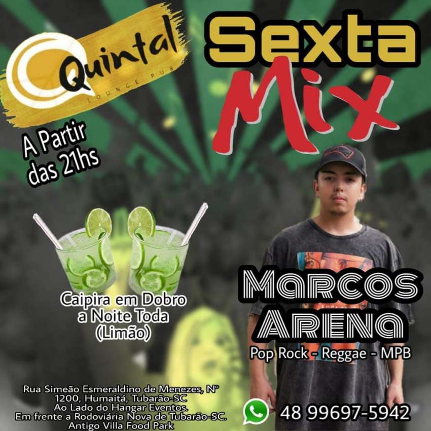 Sexta Mix | Quintal Lounge Pub | OndeTemBalada.com