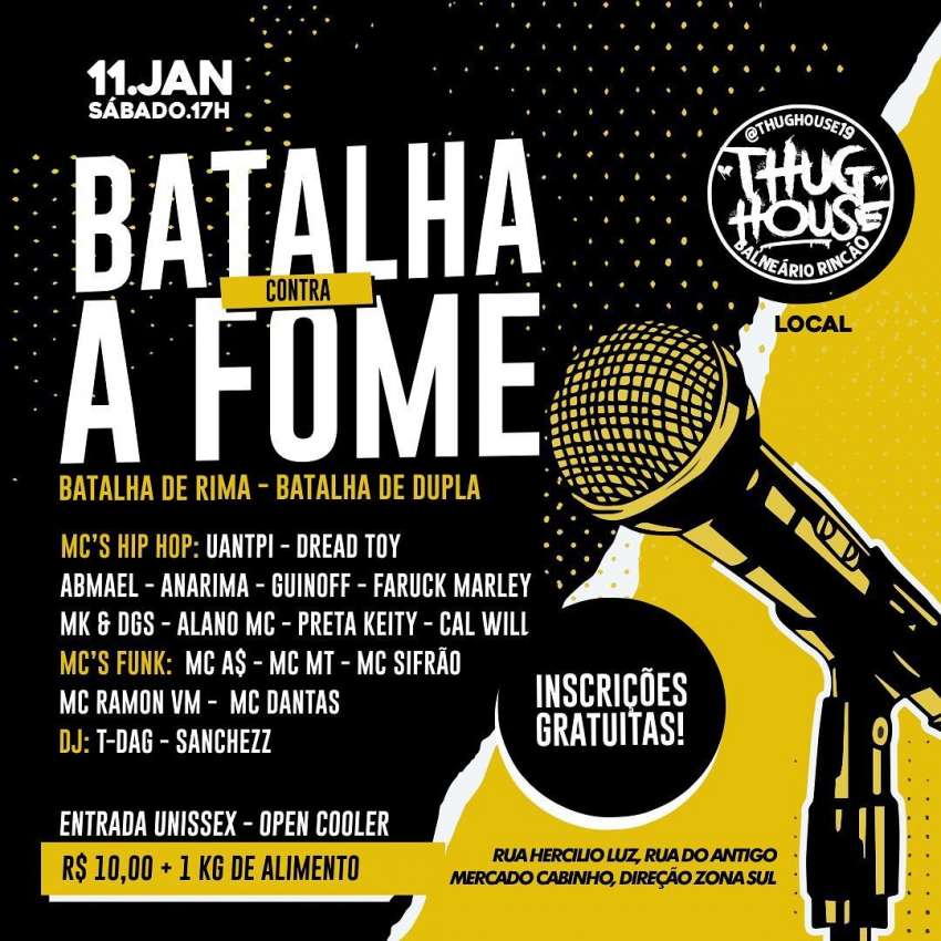 Batalha Contra a Fome | Thug House  | OndeTemBalada.com