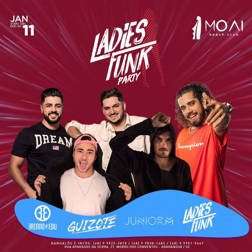 Ladies Funk Party | Moai Beach Club | OndeTemBalada.com