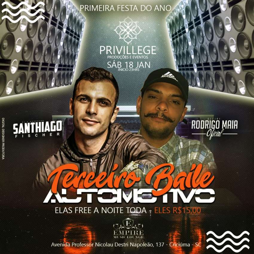 Terceiro Baile Automotivo | Empire Music Louge | OndeTemBalada.com