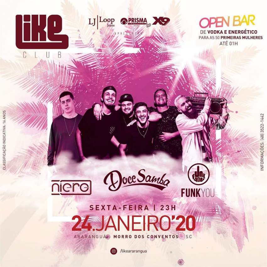 Sexta Like | Like Clube | OndeTemBalada.com