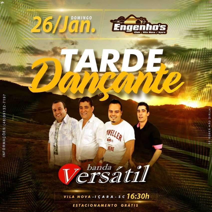 Tarde Dançante | Engenho's Club | OndeTemBalada.com