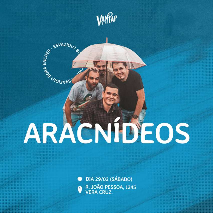 Aracnídeos | Van Tap Bier  | OndeTemBalada.com