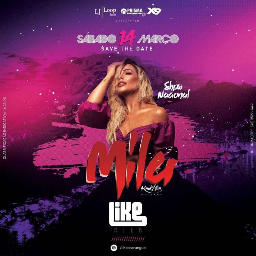 Mila | Like Clube | OndeTemBalada.com