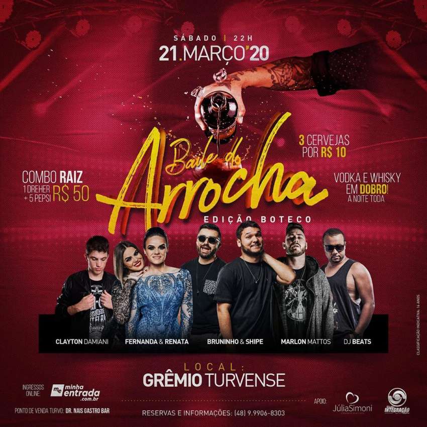 Baile do Arrocha | Grêmio Turvense  | OndeTemBalada.com