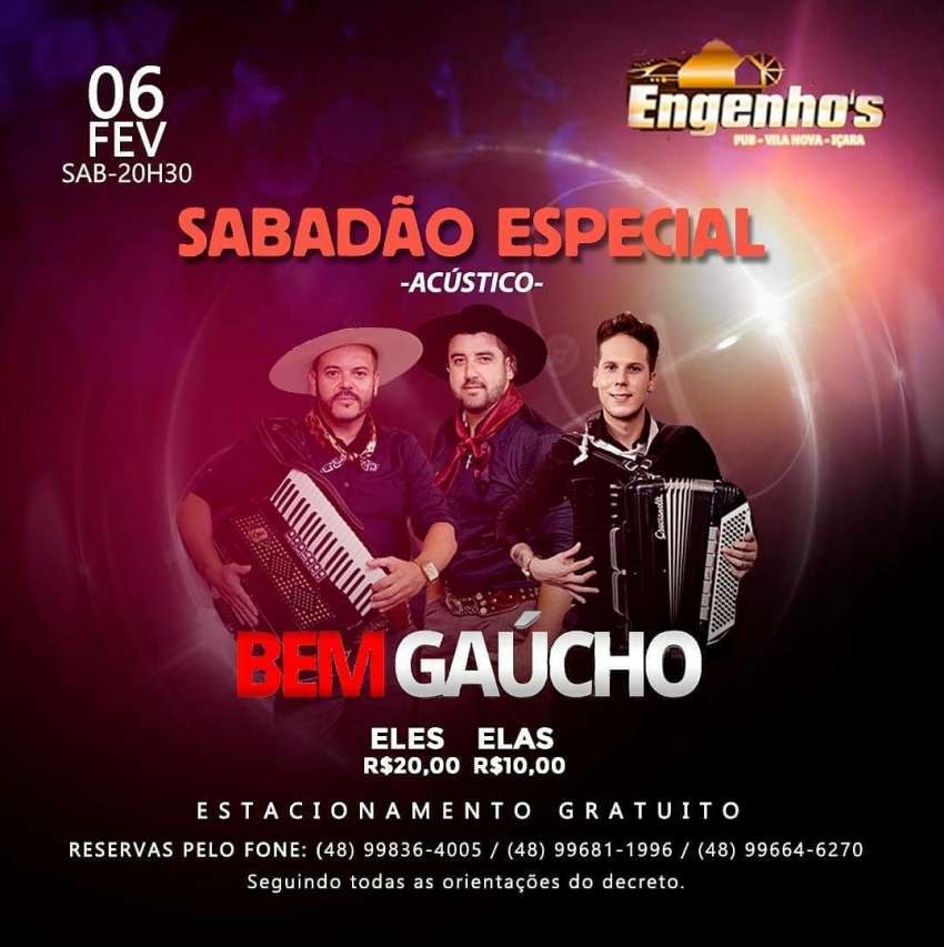 SabadÃ£o Especial | Engenho's Club | OndeTemBalada.com