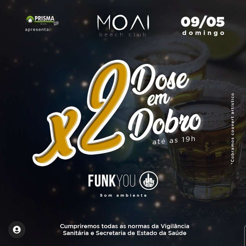 Dose em Dobro | Moai Beach Club | OndeTemBalada.com