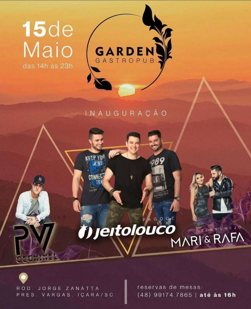 Inauguração  | Living Garden | OndeTemBalada.com