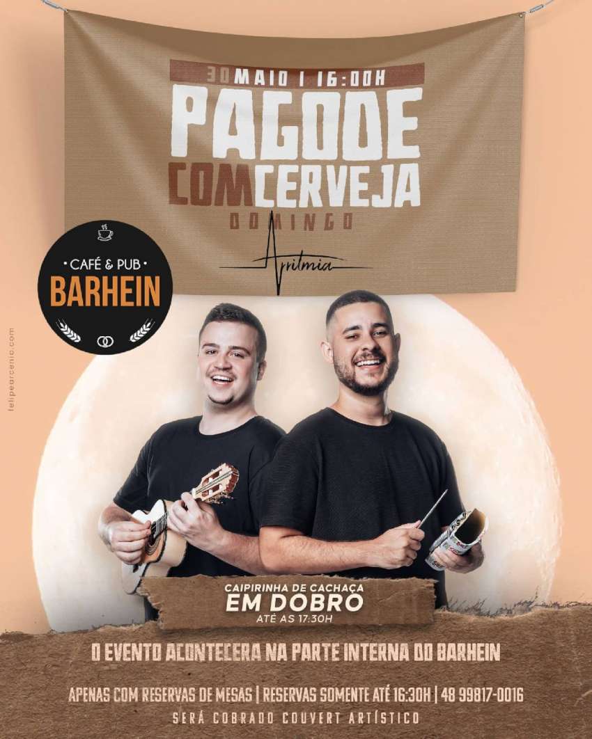 Pagode com Cerveja | Barhein Café & Pub | OndeTemBalada.com