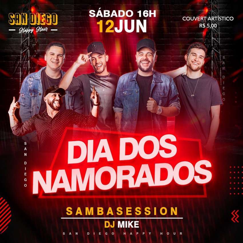 Dia Dos Namorados | San Diego Happy Hour | OndeTemBalada.com