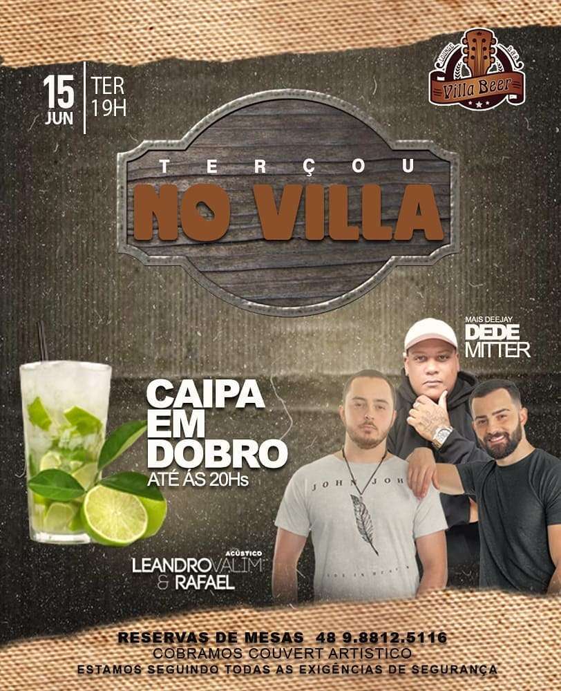 Terçou no Villa | Villa Beer  | OndeTemBalada.com