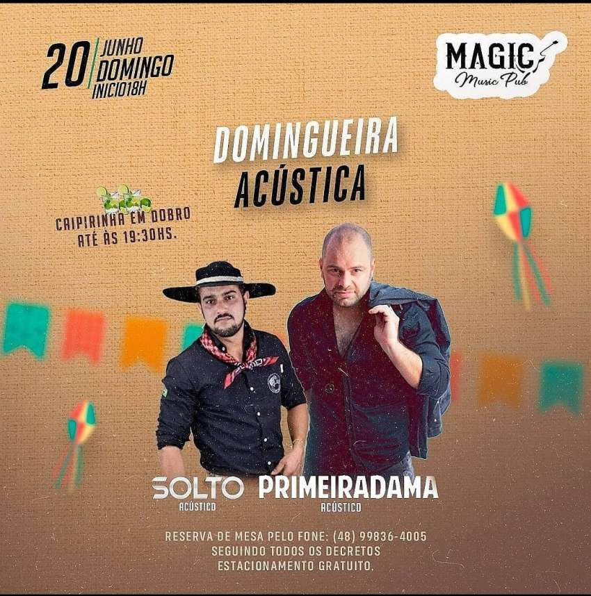 Domingueira Acústica  | Magic Music Club | OndeTemBalada.com