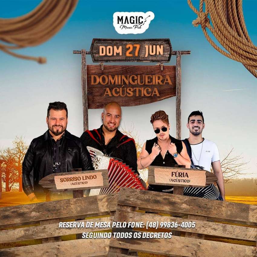 Domingueira Acústica | Magic Music Club | OndeTemBalada.com