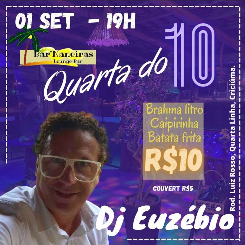 Quarta do 10 | Bar'Naneiras Lounge Bar | OndeTemBalada.com