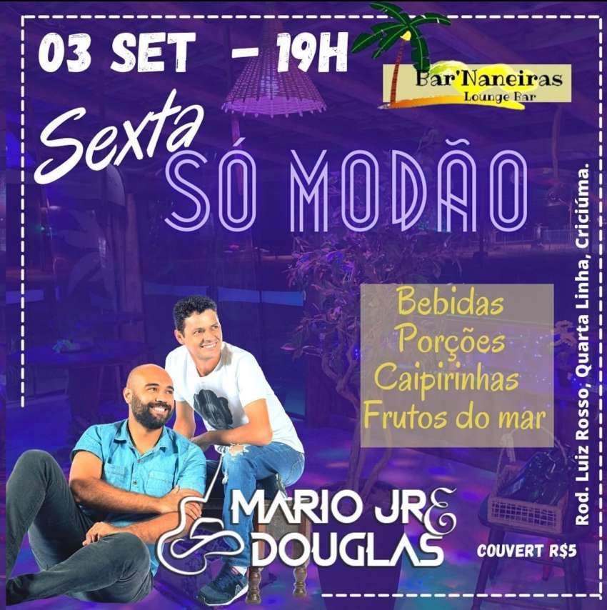 Sexta Só Modão | Bar'Naneiras Lounge Bar | OndeTemBalada.com