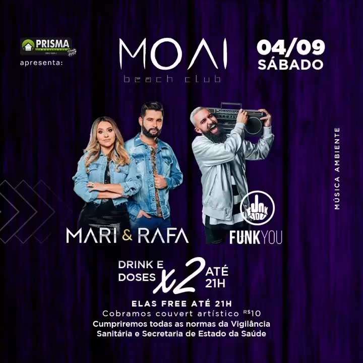 Mari & Rafa + Funk You | Moai Beach Club | OndeTemBalada.com