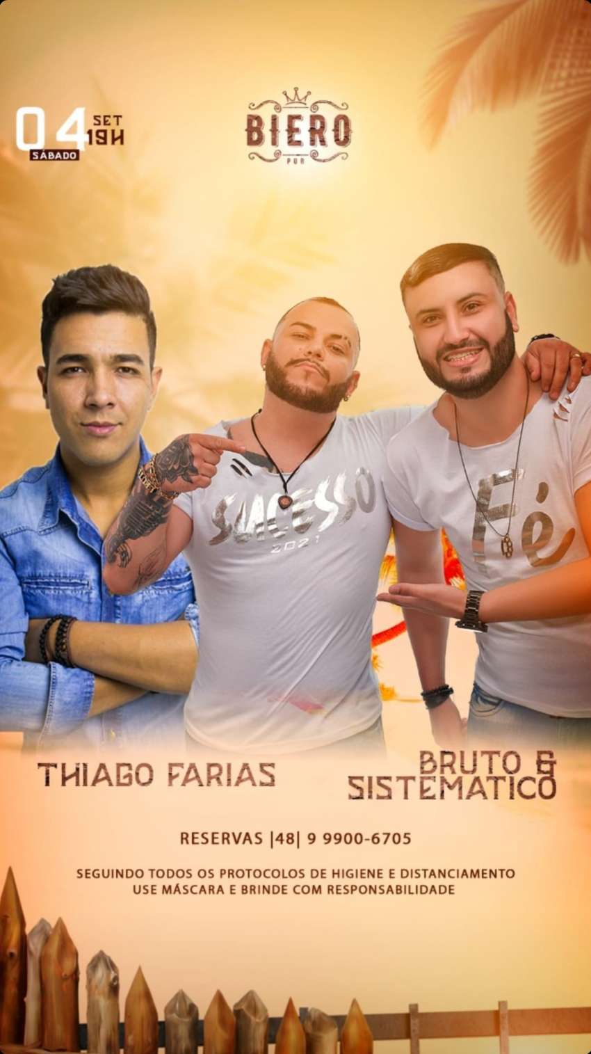 Thiago Farias + Bruto e Sistemáticos  | Biero Rotisserie & Choperia | OndeTemBalada.com