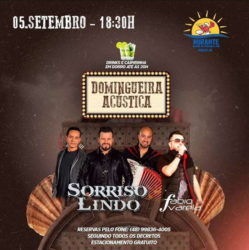 Domingueira Acústica  | Mirante Cenrro de Eventos | OndeTemBalada.com