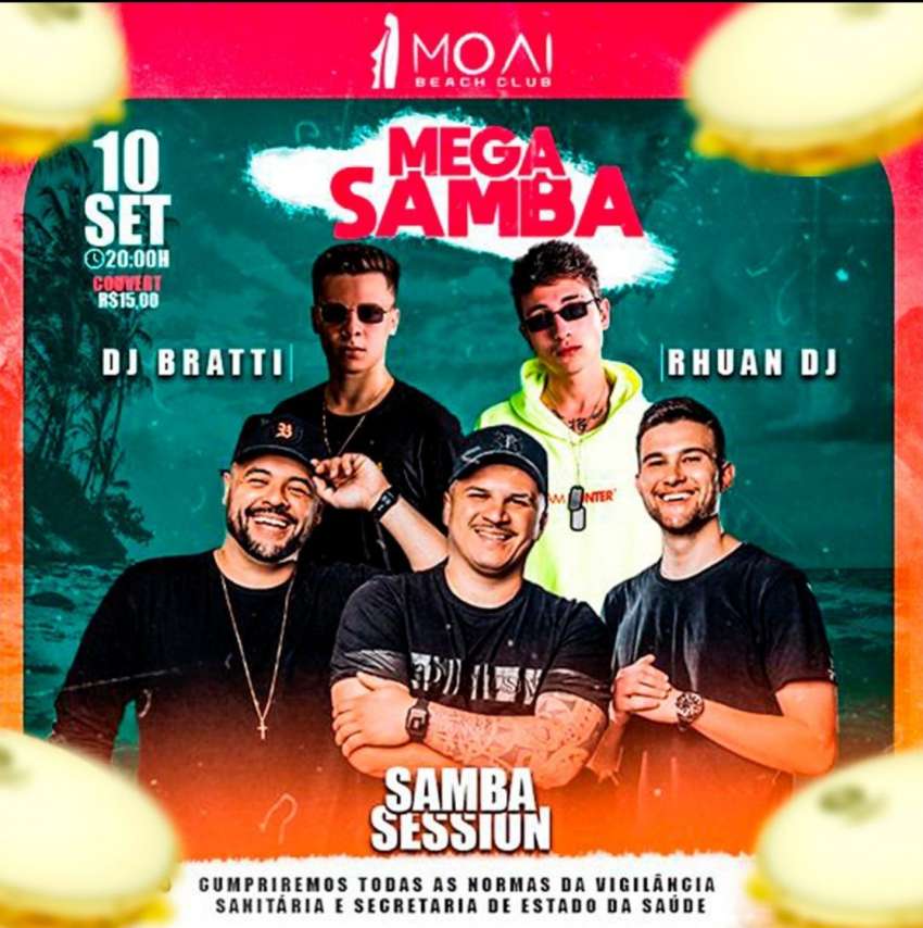 Mega Samba | Moai Beach Club | OndeTemBalada.com